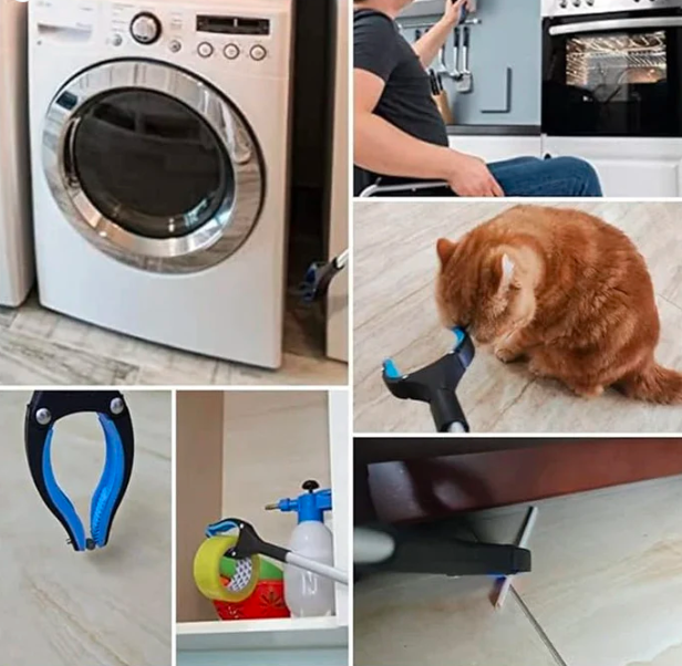 New improved, foldable grabber with 360° rotating clip