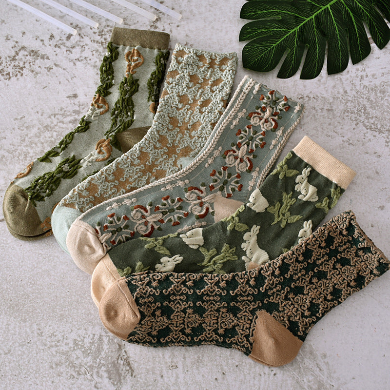 Skanto | Women's Floral Cotton SOCKS