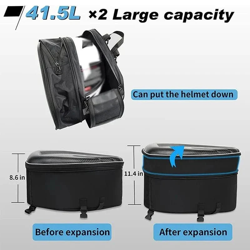 BowLift | Waterproof motorbike saddlebags with large storage space