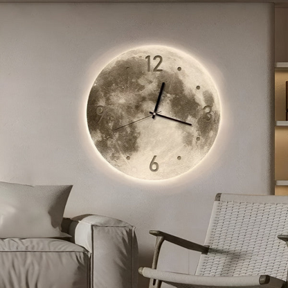 Skanto | Large Decorative Wall Clock with Moon Motif