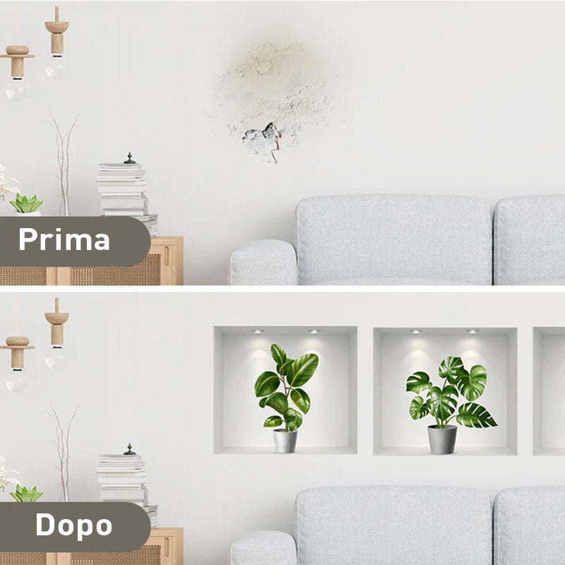 Skanto | Self-Adhesive 3D Plant Wall Stickers