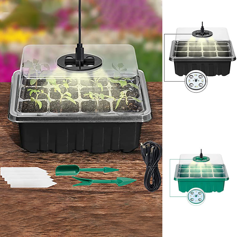 Seed Starter Trays with Grow Light, 5 sets | Bowlift