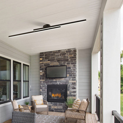 Skanto | Modern Aluminum Semi Flush Mount LED Ceiling Light | Minimalist Design for Living Room, Bedroom & Hallway