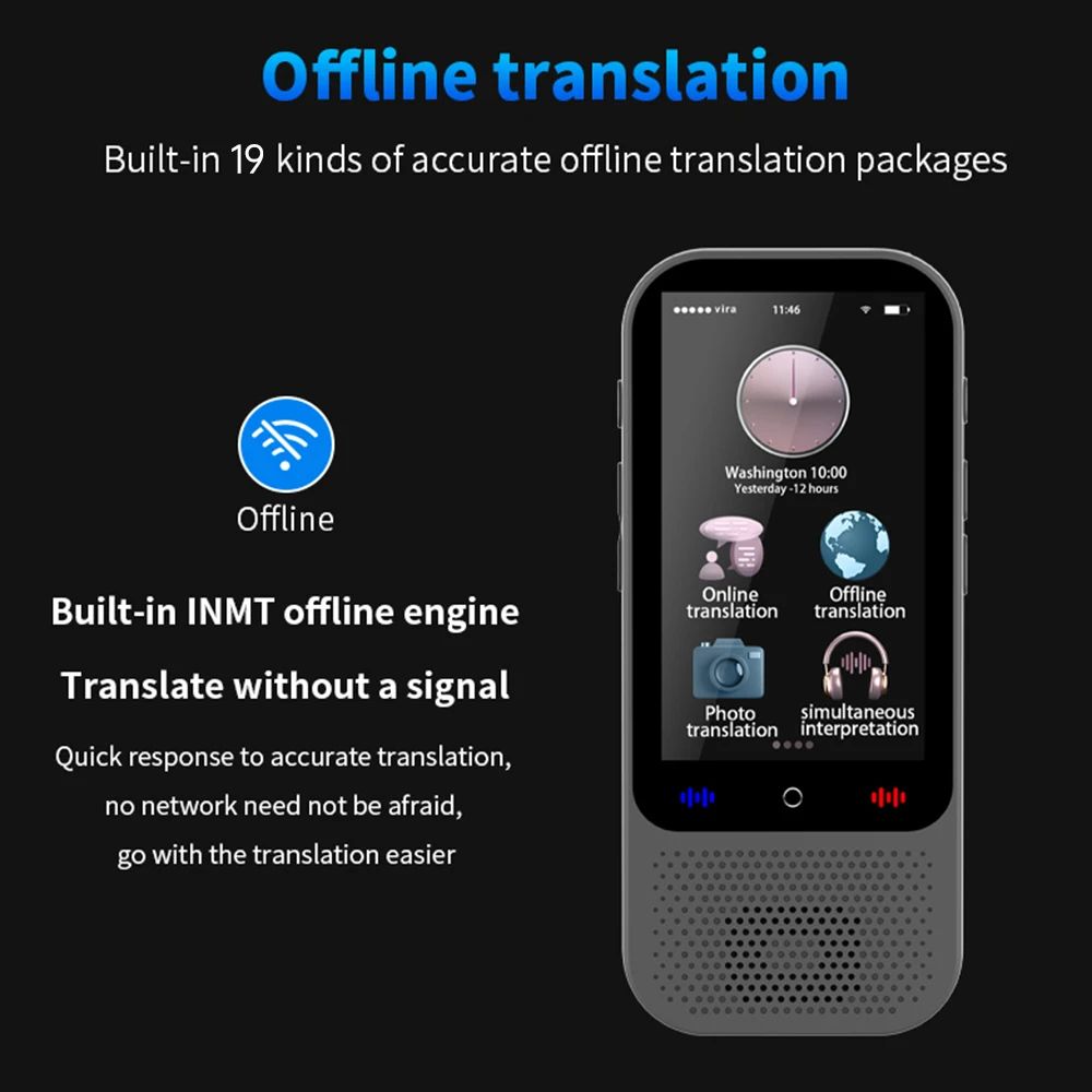 Skanto | S80 Pro Portable Language Translator – 138 Languages Voice Translation, 16 Offline Modes & ChatGPT Integration
