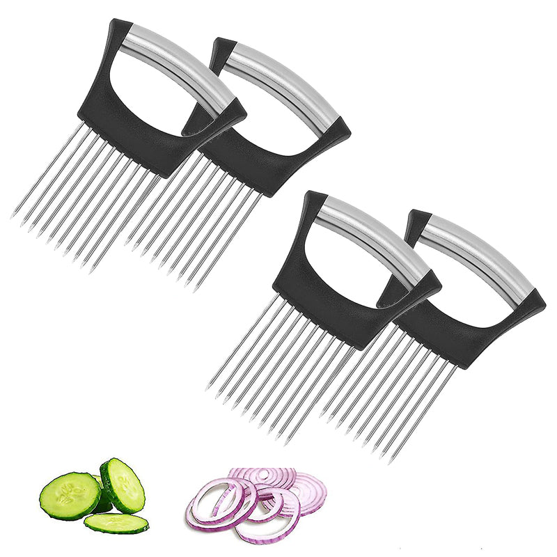 Stainless Steel Onion Cutter Holder, Food Slicers Assistant Tomato Slicer Holder | Bowlift