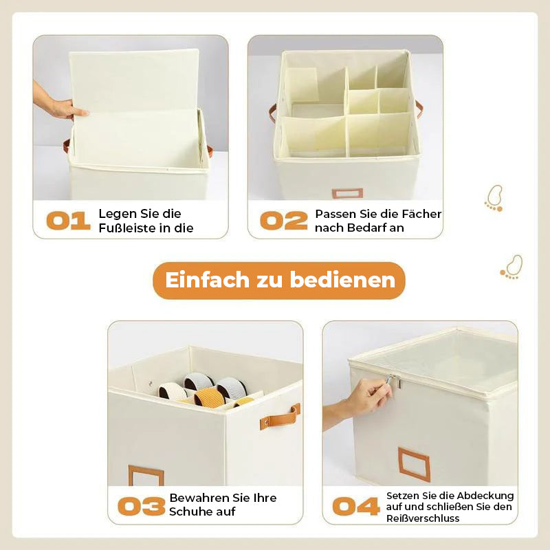 BowLift | Collapsible Shoe Organizer Box with Transparent Lid