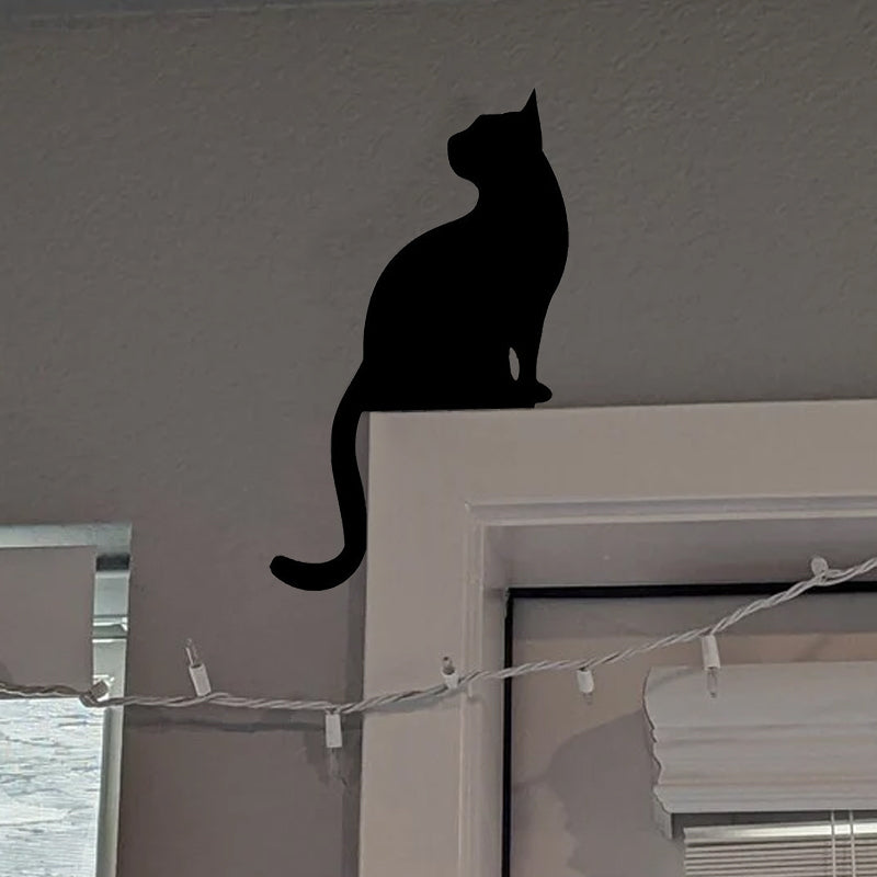 Skanto | Black Cat Door Corner Sign Decoration