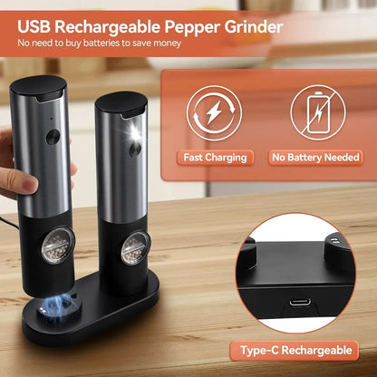 Skanto | Noble Electric Salt and Pepper Grinder with Battery