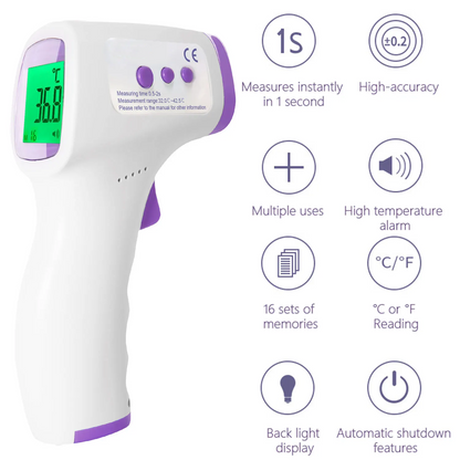 Contactless dog thermometer with one-click reading