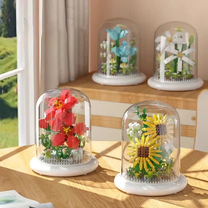 Skanto | Noble Building Block Flower in Glass