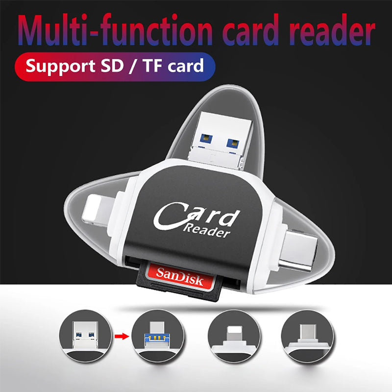 Skanto | 4-in-1 Universal SD TF Card Reader