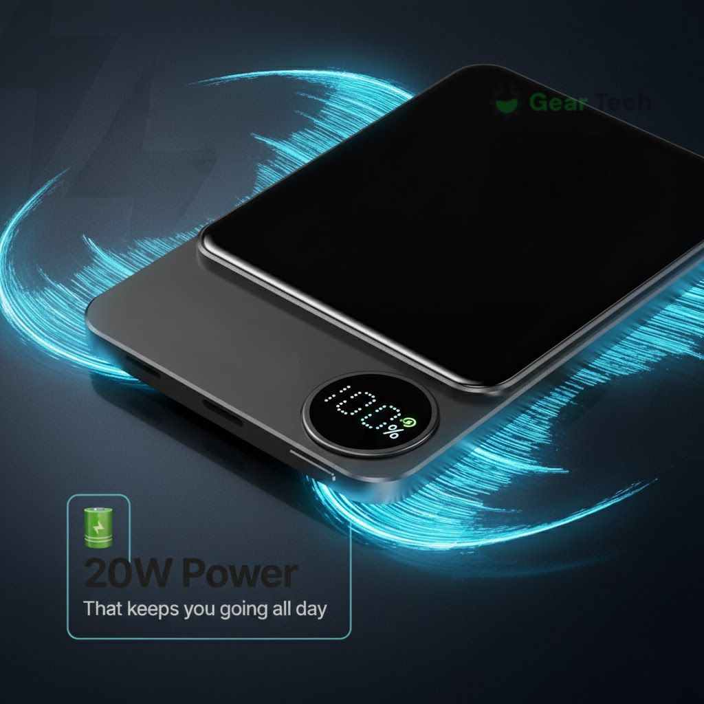 Skanto | Slim Magnetic Fast Charger Power Bank – Wireless, High-Capacity Backup Battery for All Devices