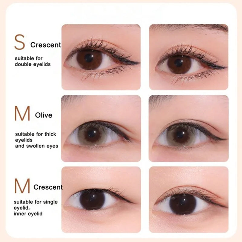 Adhesive-free, invisible double eyelid stickers