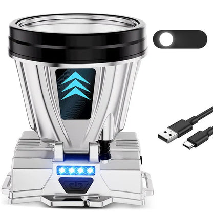 BowLift | Wide-beam LED headlamp with power bank function and USB charging port