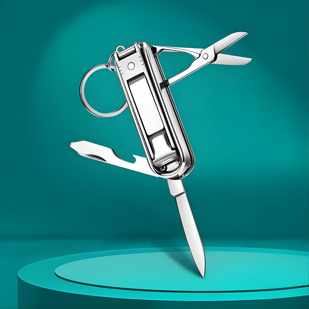 Function Nail Clipper Tool – 6-in-1 Grooming Gadget – Premium Stainless Steel – Compact Travel Carry for Busy Professionals Bowlift