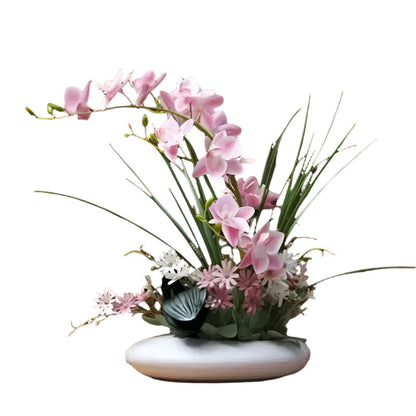 Frendorf | OrchidElegance Artificial Orchid Assortment – Lifelike Flower Arrangement in a Modern Vase