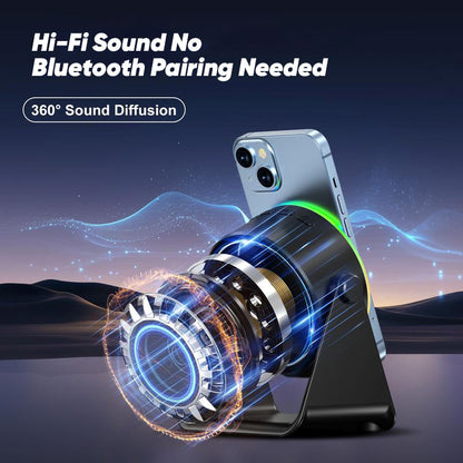 BowLift | 4-In-1 360° Rotating Bluetooth Speaker Stand