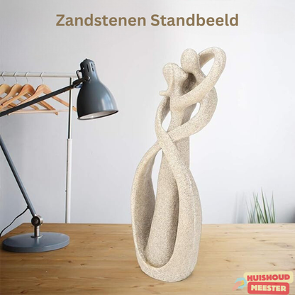 Skanto | Armonia Embrace – Symbolic Sculpture for Love and Connection (Black or Bronze Living Room Decor)