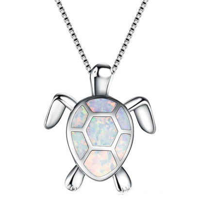 Skanto | Blue Opal Sea Turtle Necklace