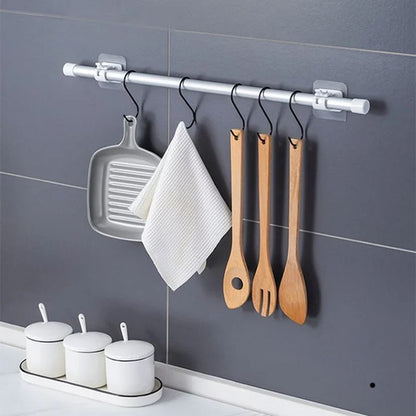 BowLift | Nail-free Adjustable Curtain Rod Sticky Hook (1 Set of 2)
