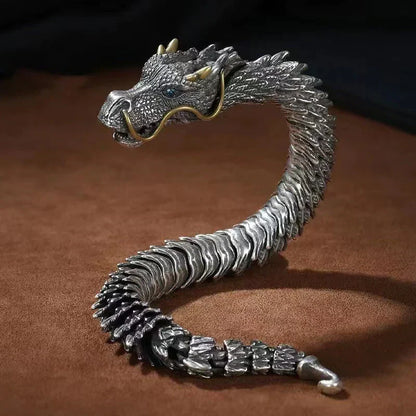 Skanto | Silver Handmade Dragon Chain Bracelet