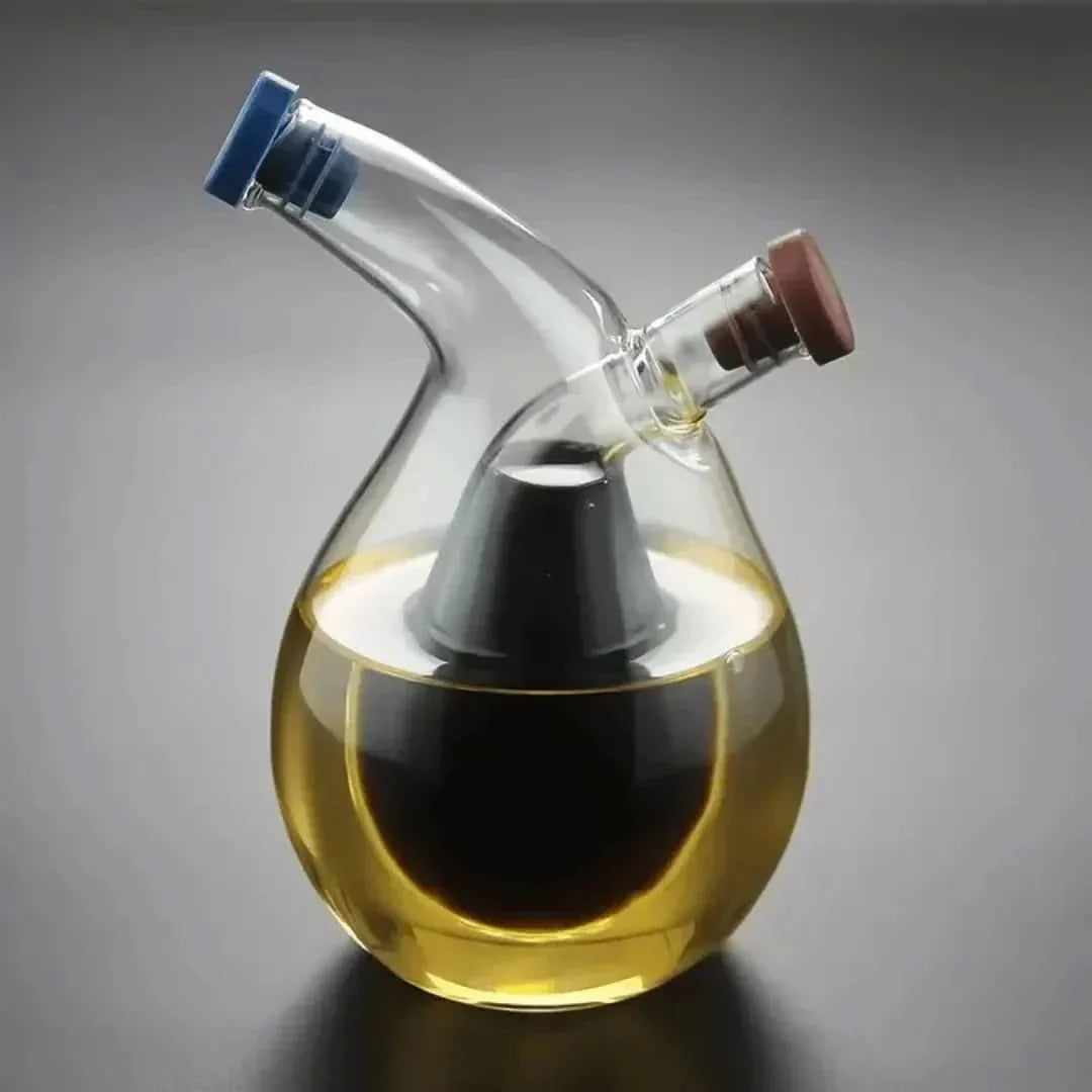 Skanto | Double Glass Oil and Vinegar Dispenser Bottle