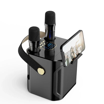 Skanto | Karaoke Bluetooth Speaker – 360° Surround Wireless Subwoofer with Dual Mics