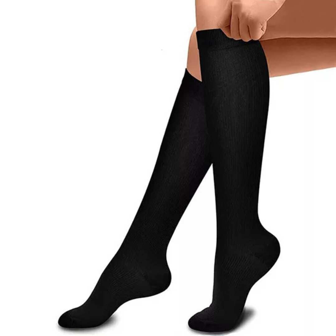 CircuFlex High Graduated Compression Socks | Improved Blood Circulation and Pain Relief - Ideal for Athletes - Travelers - Varicose Veins Bowlift