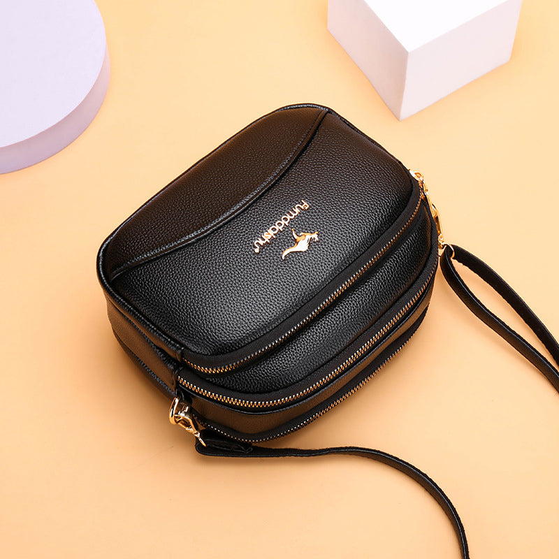 BowLift | Soft Leather Multi-Pocket Shoulder Bag