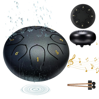 Rain drum as garden instrument