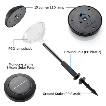 BowLift | Solar Garden Lamp with Color Change – LED Garden Lighting for Outdoor Use with Flower Pattern