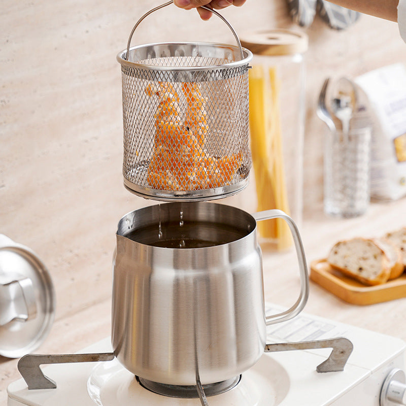 2-in-1 Stainless Steel Multifunctional Oil Strainer Pot | Bowlift