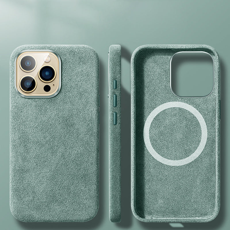 Italian Alcantara magnetic case for iPhone