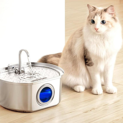 Skanto | Skanto Felindra Cat Water Fountain | Stainless Steel | Flowing Water for Better Hydration | Quiet & Hygienic | 2,5 L Capacity