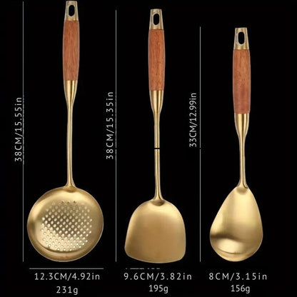 Kalsten | Chef’s Choice Golden Kitchen Utensils | 6pcs Set