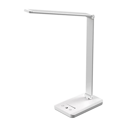 Skanto | LED Desk Lamp with USB Charging Port, Dimmable Eye-Care Reading Lamp for Home, with 5 Brightness Levels & 3 Light Modes, Touch Control, Auto Timer (Black)