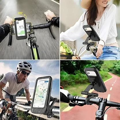 BowLift | Waterproof Bike Phone Holder | 360° Rotation, Touchscreen Access & Secure for All Weather Cycling