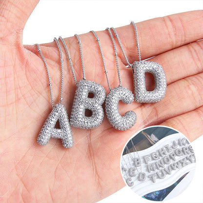Skanto | Alphabet Diamond Pendant Necklace