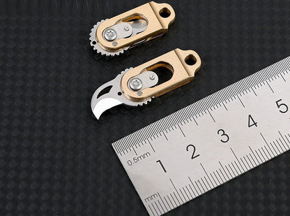 BowLift | Mini Brass Folding Claw - Pocket-Sized Express Opener