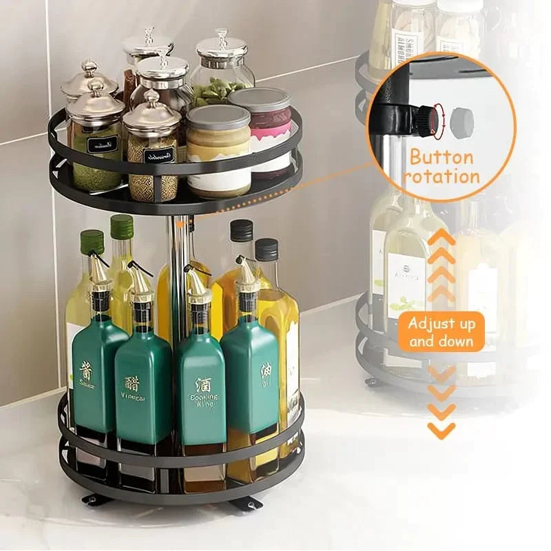 360° Rotatable Storage Rack Organizer Round (Premium) Karnz