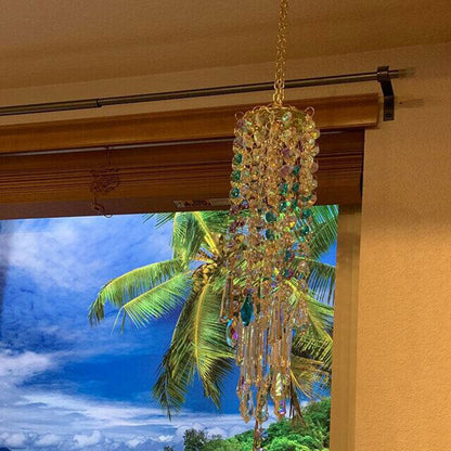 Aurora Crystal Glass Wind Chime | Bowlift