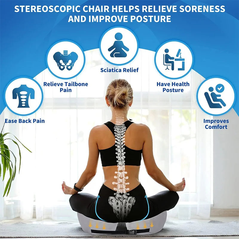 BowLift | Adjustable Memory Foam Sit Bone Relief Seat Cushion