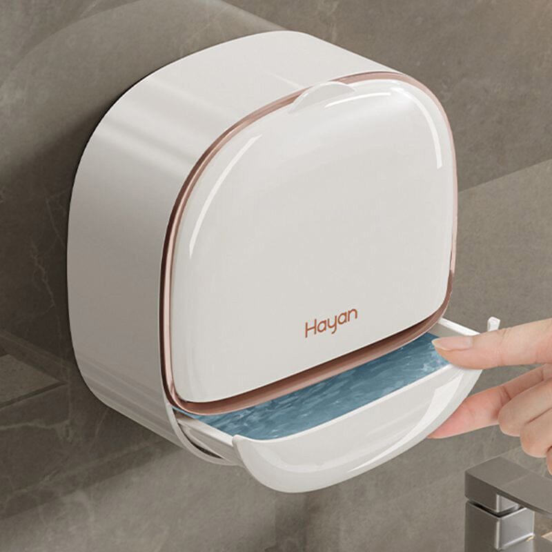 Waterproof soap dish with drain box