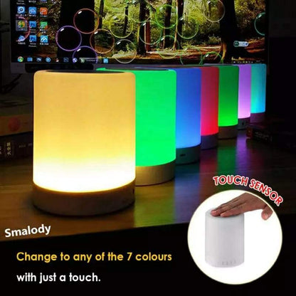 Colorful LED Night Light Bluetooth Touchpad Wireless Speaker Bowlift