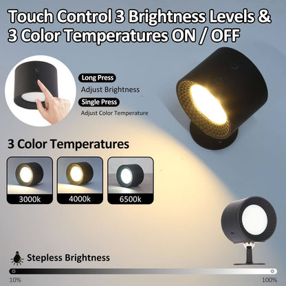 Skanto | LED Wall Lamp - Rechargeable, Magnetic & Dual-Sided Lighting for Indoor Use
