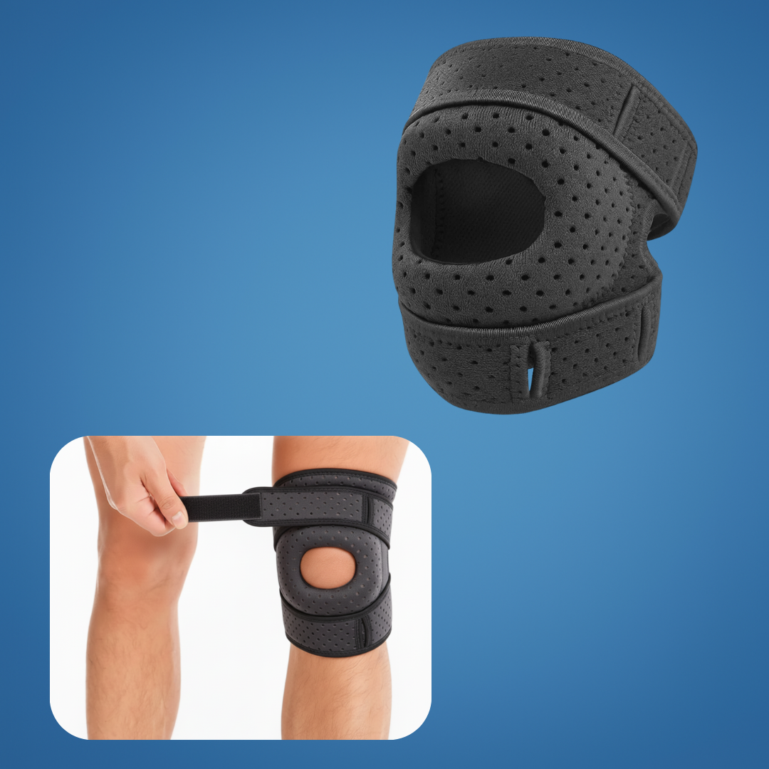 Knee Pain Relief - Breathable Elastic Support - Adjustable Zipper Strap Skanto
