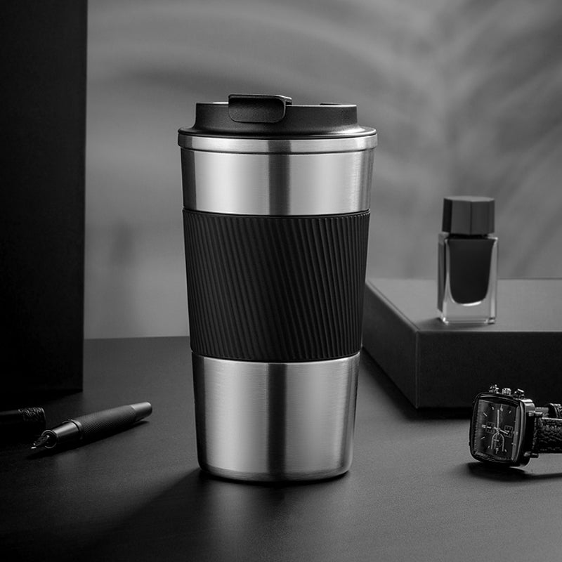 BowLift | Stainless Steel Insulation Mug, with Spout Lid, Leak-proof Design and Large Mouth for Easy Cleaning