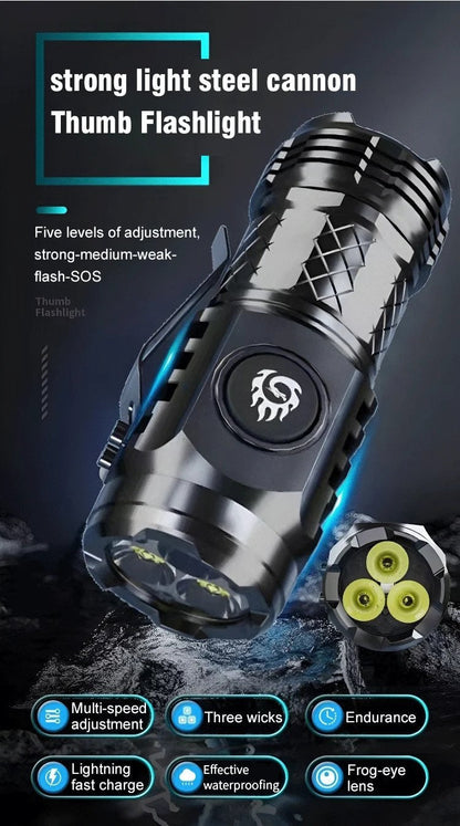 BowLift | Three-Eyed Monster Mini Flash Super Power Flashlight
