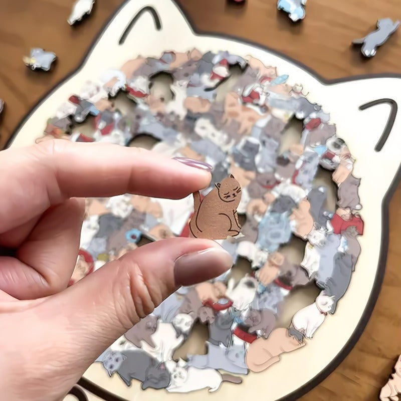 Skanto | 135-Piece Wooden Cat Puzzle