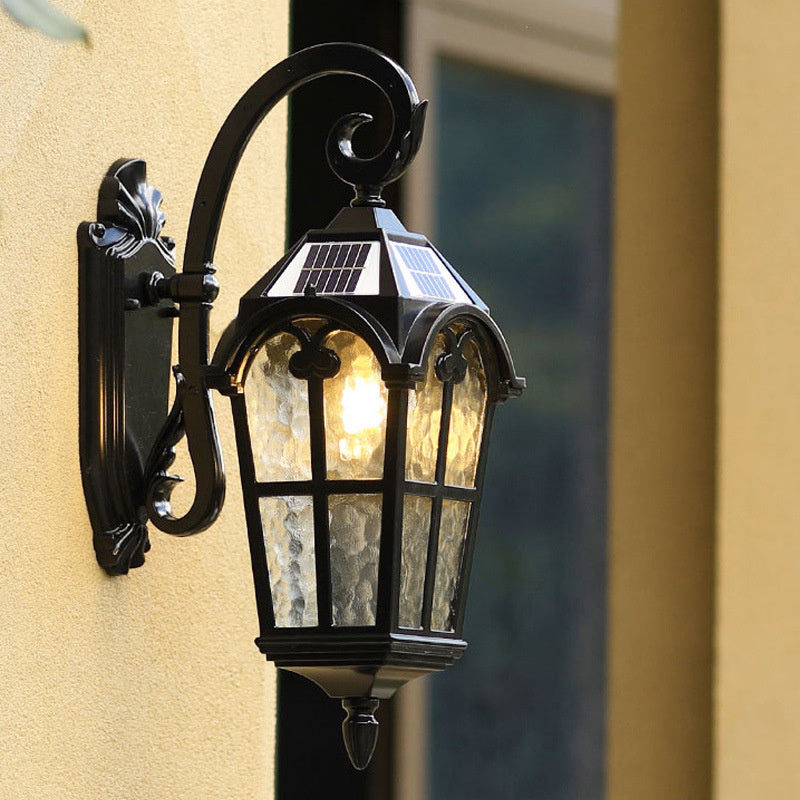 Skanto | Skanto Solar Waterproof Outdoor Wall Lamp | Vintage Design with Remote Control for Porch, Patio & Garden